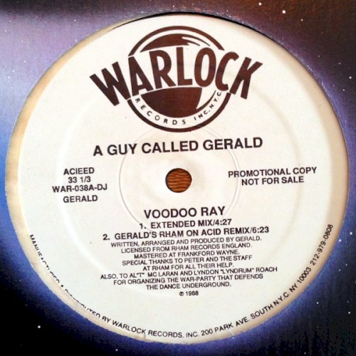 A Guy Called Gerald『Voodoo Ray』の12インチ盤レーベル
