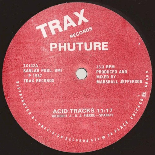 Phuture『Acid Tracks』の12インチ盤レーベル