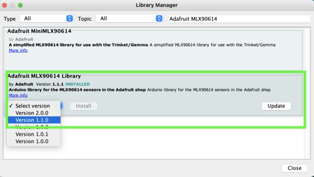 Adafruit-MLX90614-Libraryのインストール