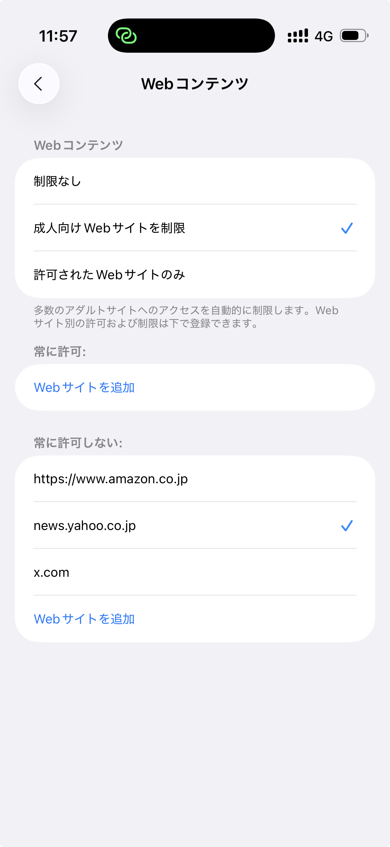 成人向けWebサイトを制限