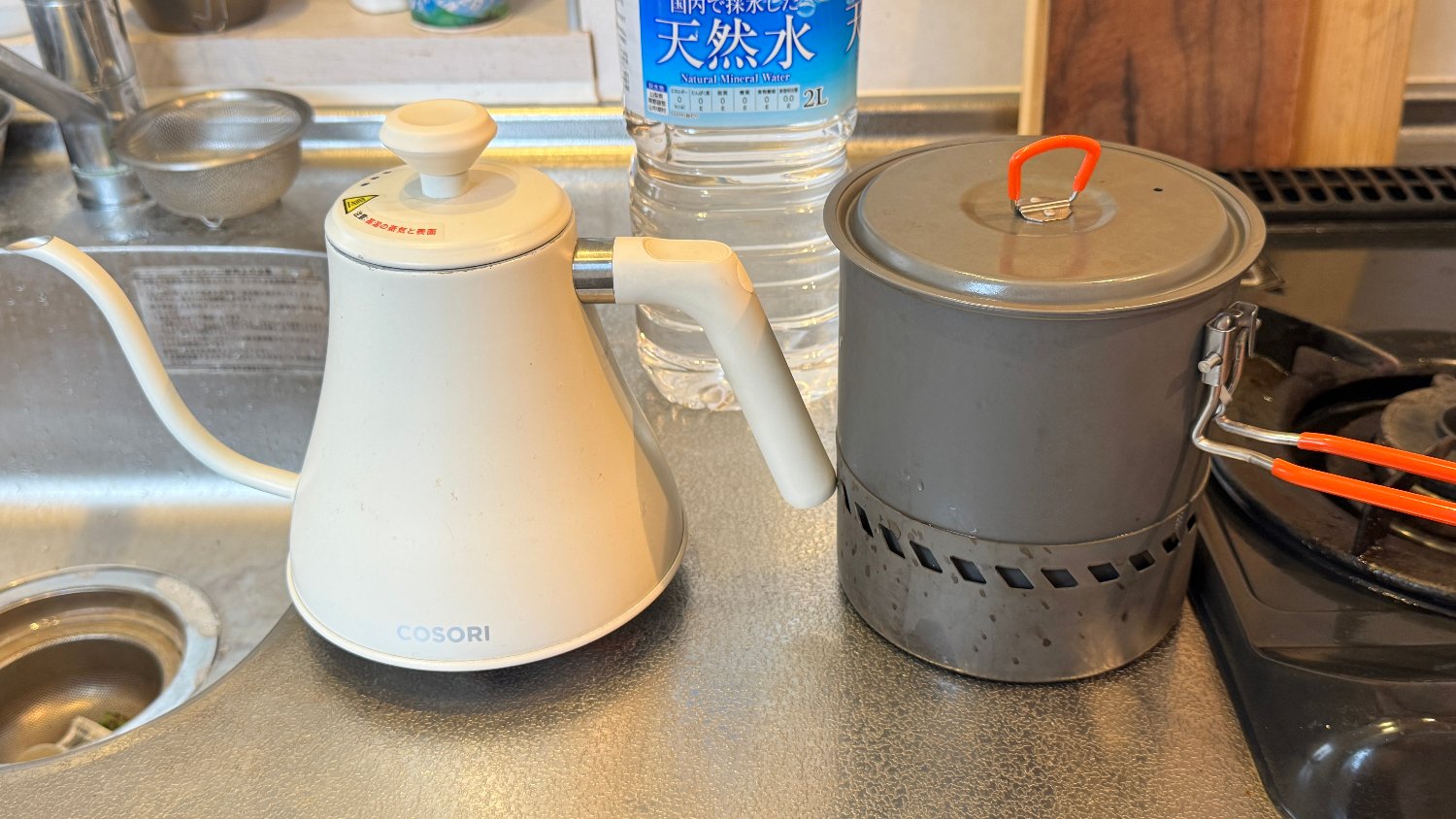お湯沸かし対決!電気ケトル VS ジェットボイル風鍋(ヒートエクスチェンジャークッカー)