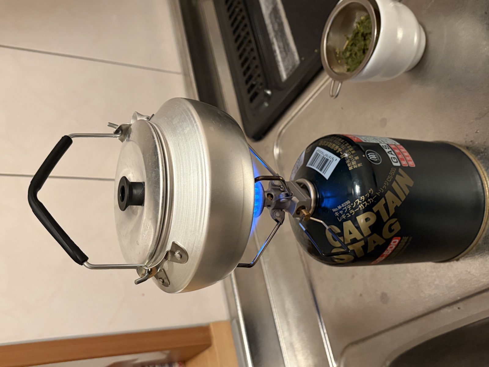 OD缶でお湯を沸かす