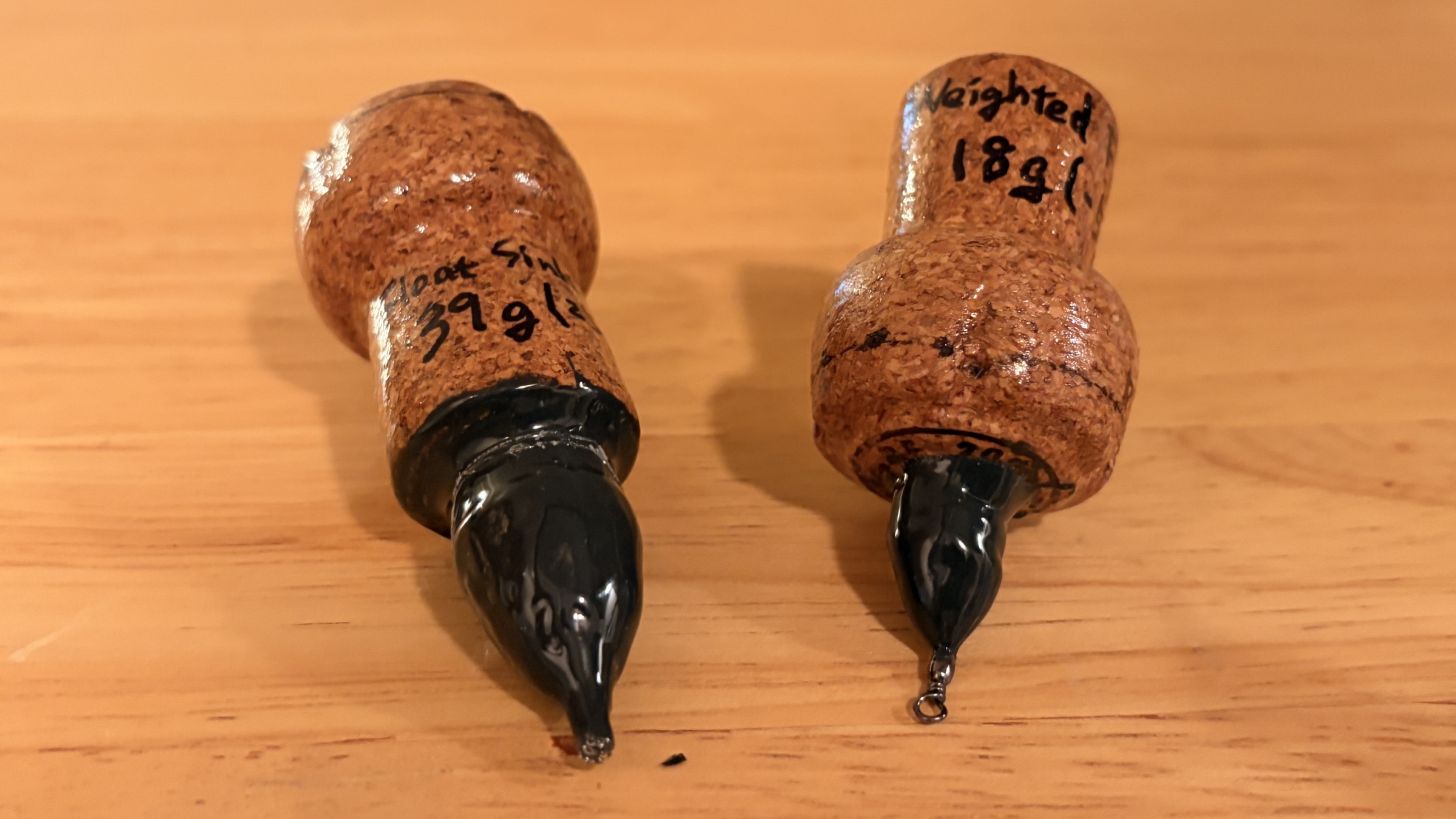 自作フロートシンカーと自作シャローフリーク