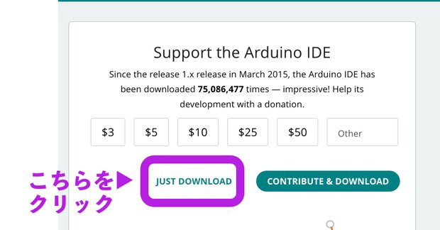 「JUST DOWNLOAD」を選択