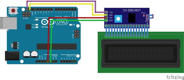 ArduinoとLCDの配線図その2