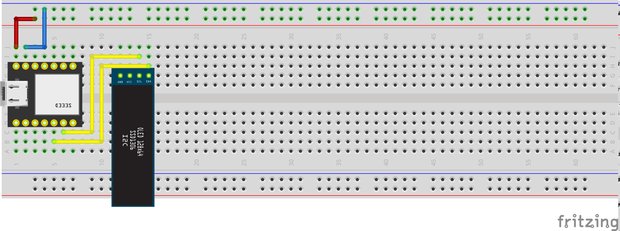 OLEDとSeeeduino XIAOの配線図