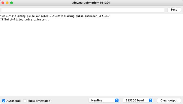 Initializing pulse oximeter..FAILED