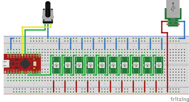 NeoPixelとPro Microの配線