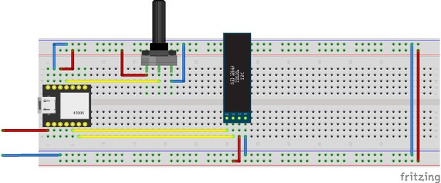 Seeeduino Xiaoで作る可変電圧器の配線