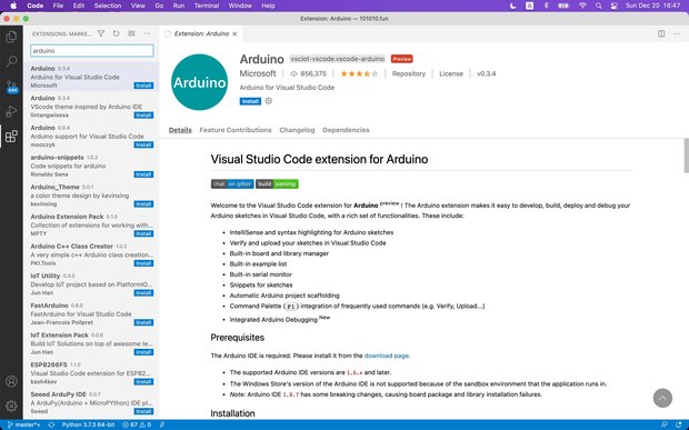 VS CodeにArduino拡張機能をインストール