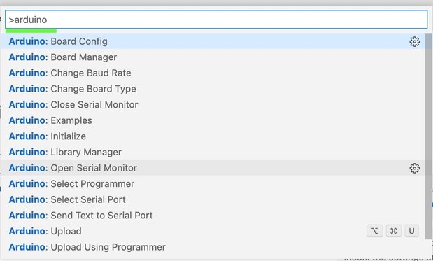 使い方コマンドパレットでarduino検索