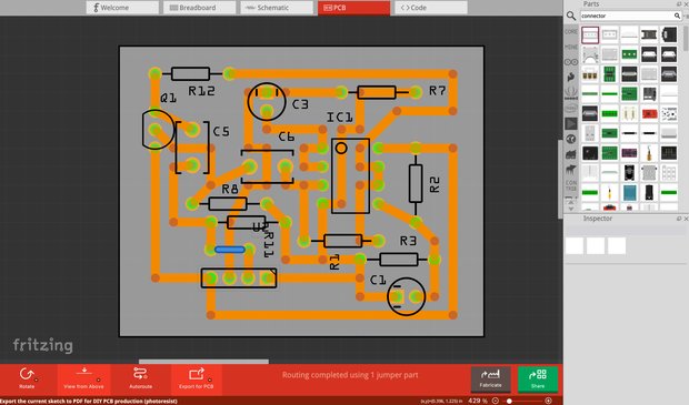 Fritzingでフットプリント制作〜GIMPでサイズ調整、PDF化するまで