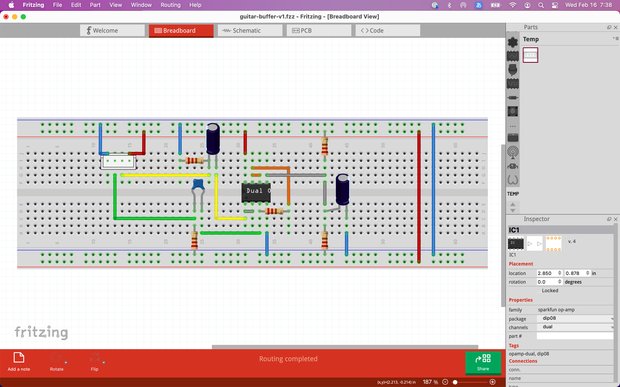 ブレッドボードで配線