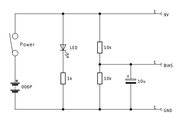 パッシブ仮想GND電源モジュールの回路図