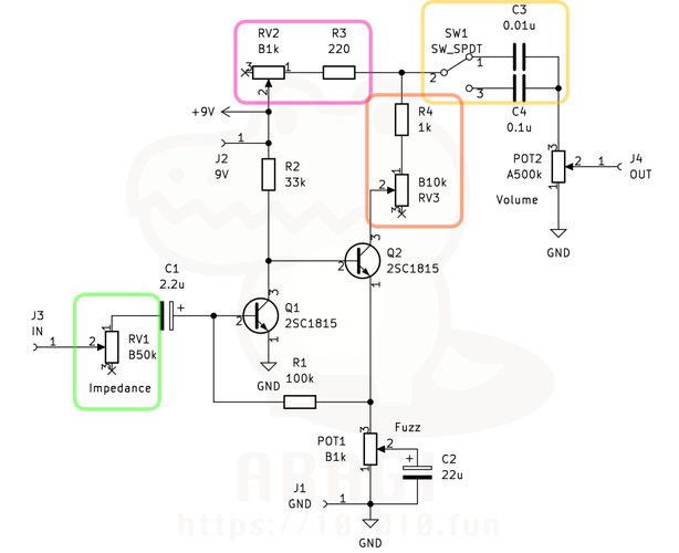 FUZZTUNE Version 1.0 schematic