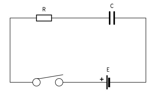 RC直列回路図