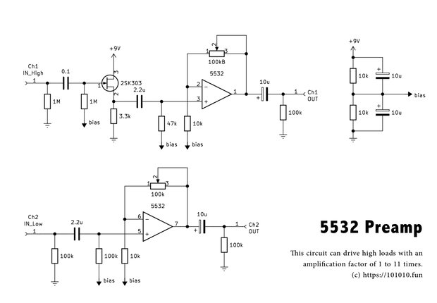 5532 Preamp Schematic