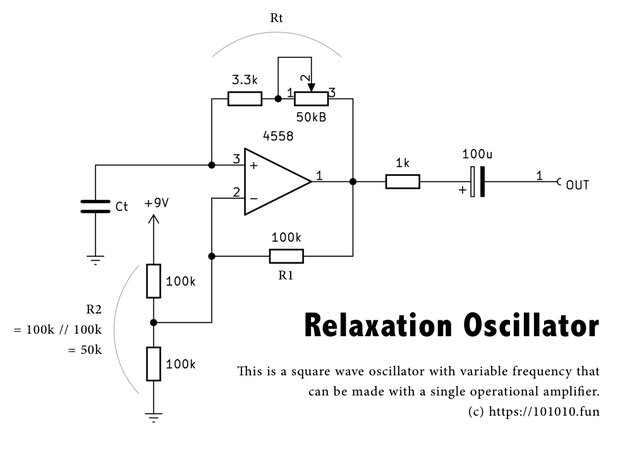 矩形波発振器の回路図