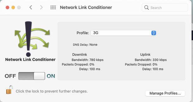 3G回線の帯域制限をかける