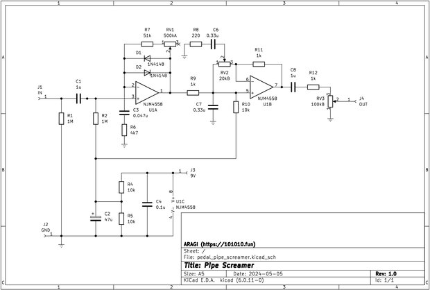 Pipe Screamer Schematic