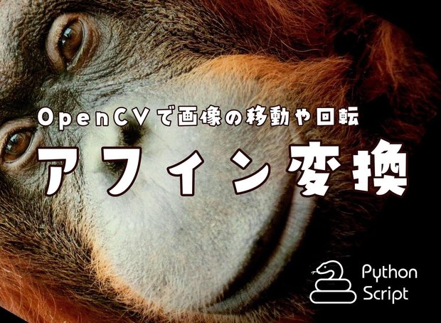 【Python】OpenCVで画像をアフィン変換【移動・拡大・回転・剪断】