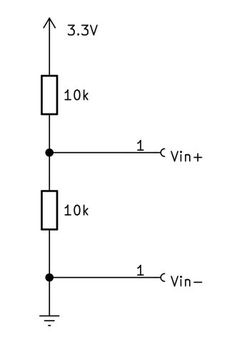 分圧抵抗で作ったアナログ電圧