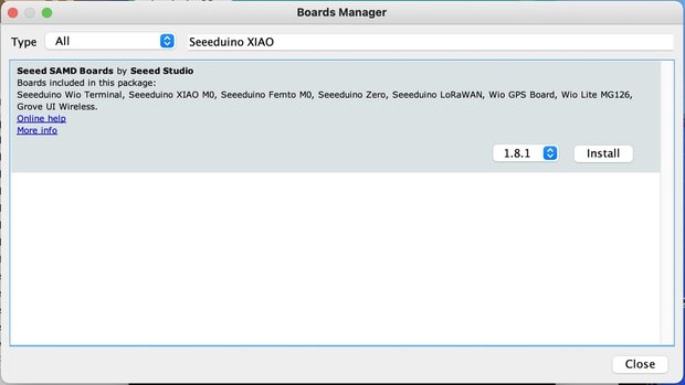 「Seeeduino XIAO」ボードをインストール