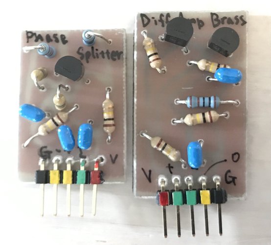 Phase SplitterとDifferential Amplifier Octaverのモジュール化