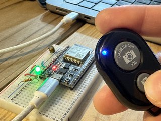 ダイソーのBluetoothリモコンシャッターをESP32でハックする