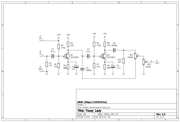 Foxey Lady Clone 回路図
