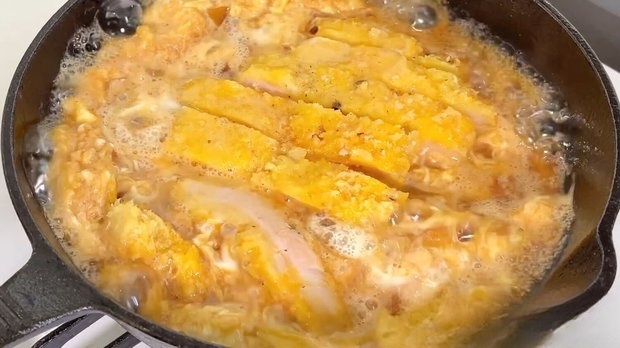 卵を少し固める