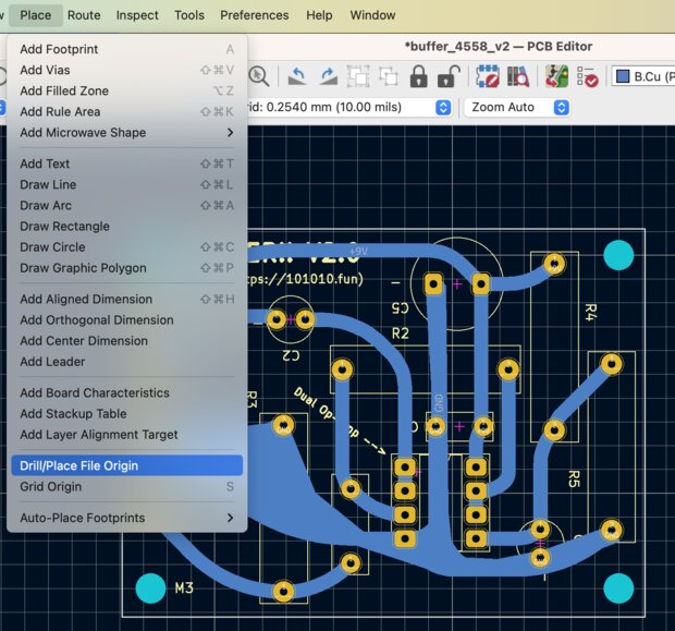 Drill/Place File Origin