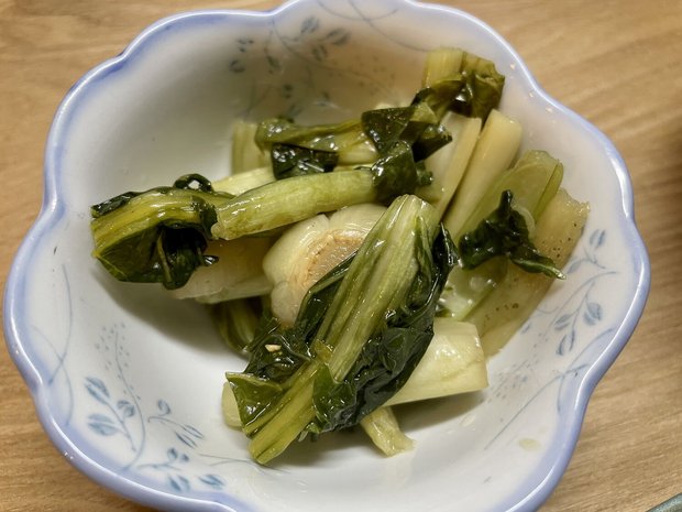 小松菜の野沢菜漬け風の作り方・レシピ|塩2%で発酵させる保存食