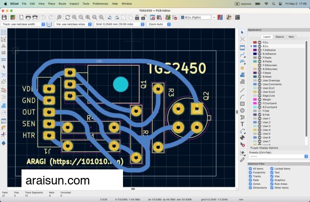 KiCad PCB Editor