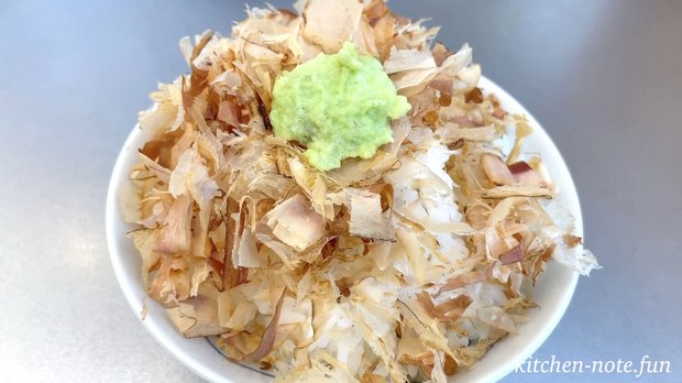 わさび飯(わさび丼)の完成